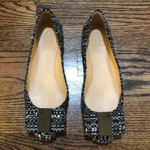 Tory Burch Classic Metallic Tweed Ballet Flat